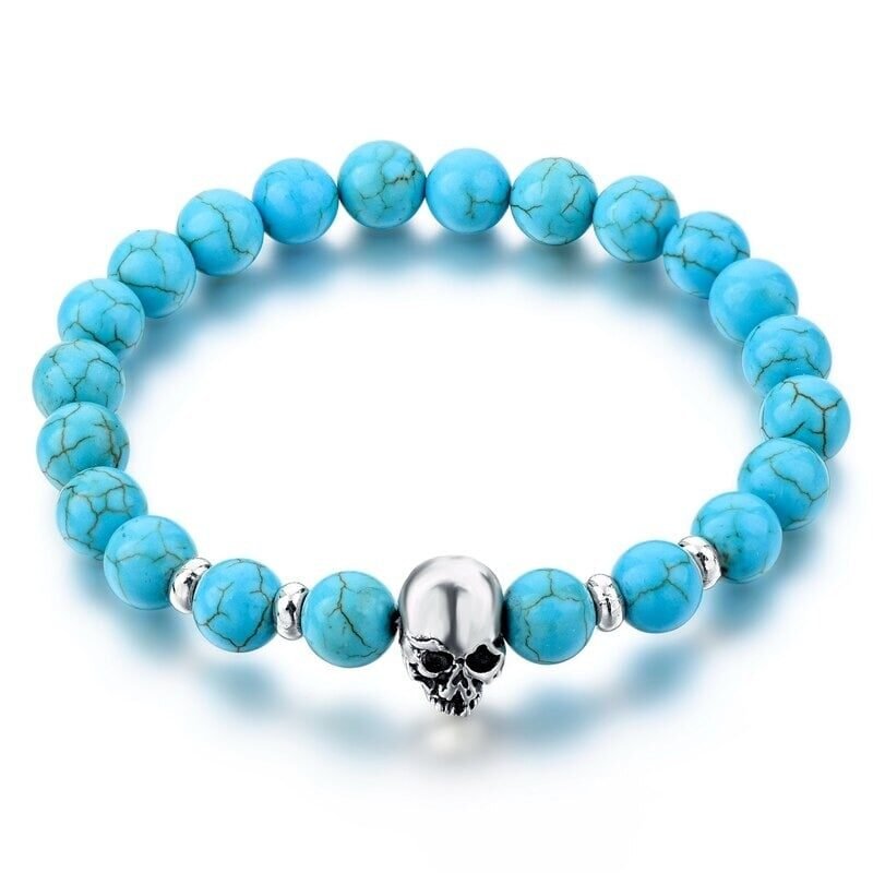 Bracelet Tête de Mort Turquoise