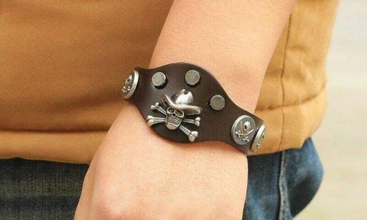 bracelet Rockeur cuir