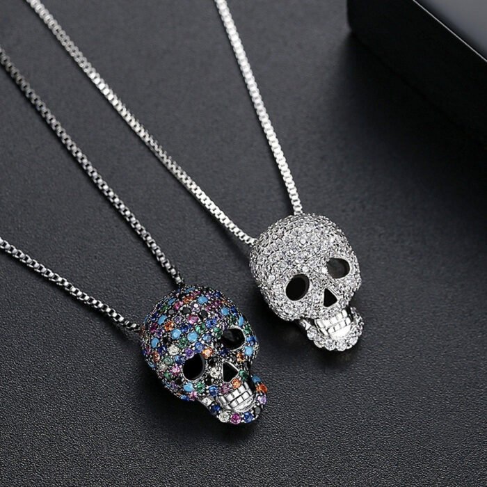 Pendentif Tête de Mort Strass