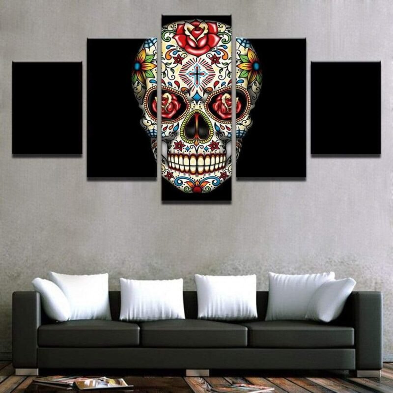 Peinture Tête de Mort Mexicaine