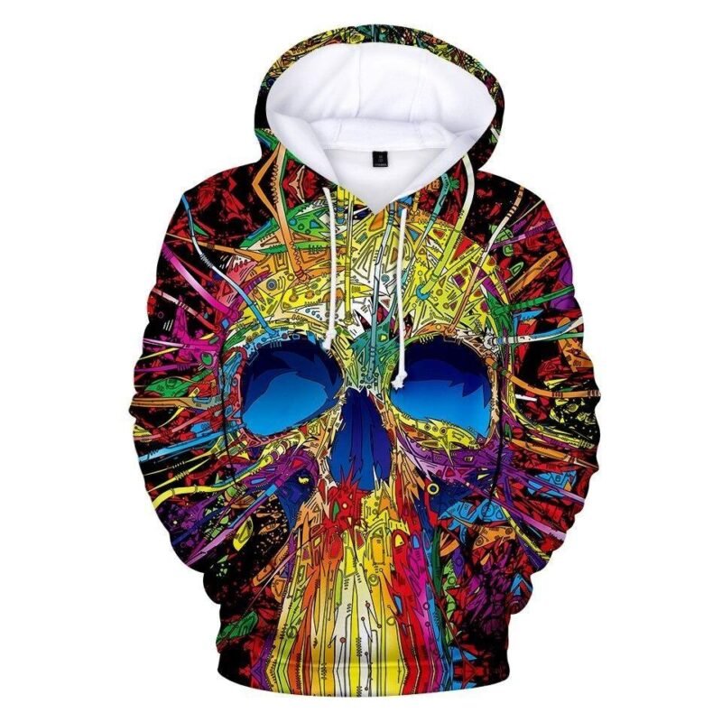 Sweat Tête de Mort Multicolore