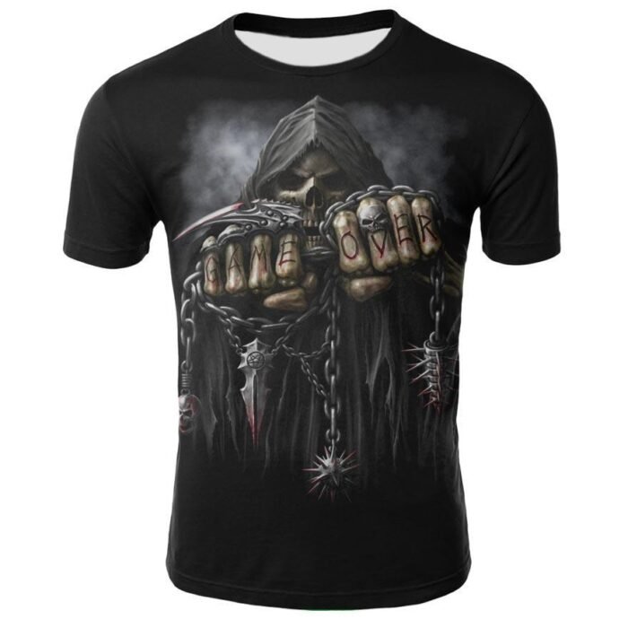 T-Shirt Noir Tête de Mort
