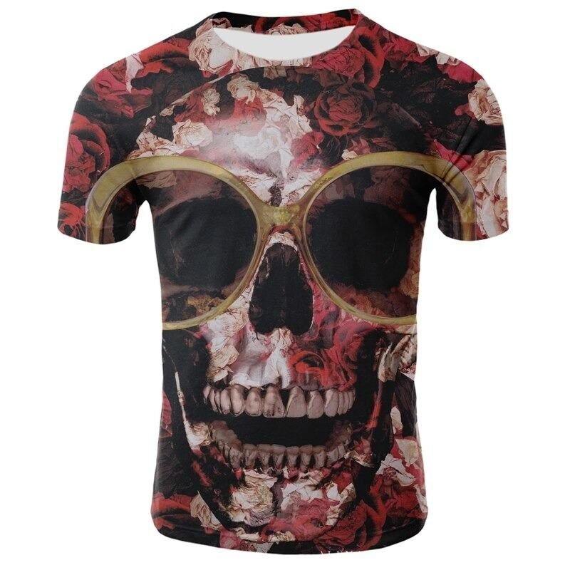 T-Shirt Tête de Mort avec des Lunettes