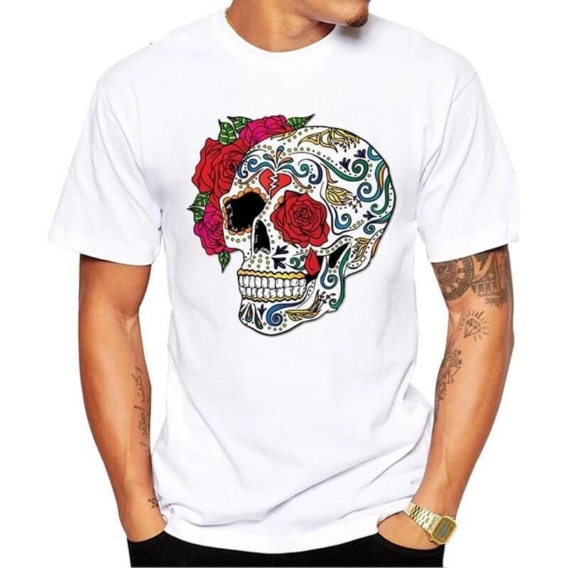 T-Shirt Crâne Mexicain Homme