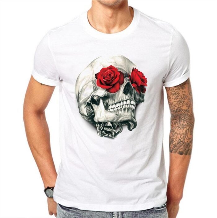 T-Shirt Tête de Mort Rose